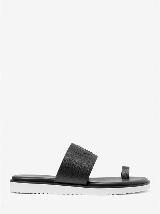 Rosa Embossed Faux Leather Slide Sandal商品第2张图片规格展示