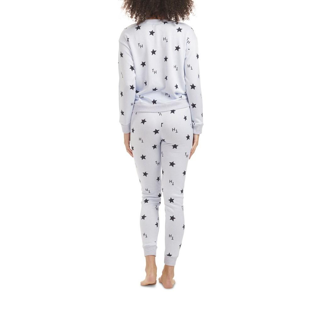 Women's Hacci Printed Pajama Pullover Pant Set商品第6张图片规格展示