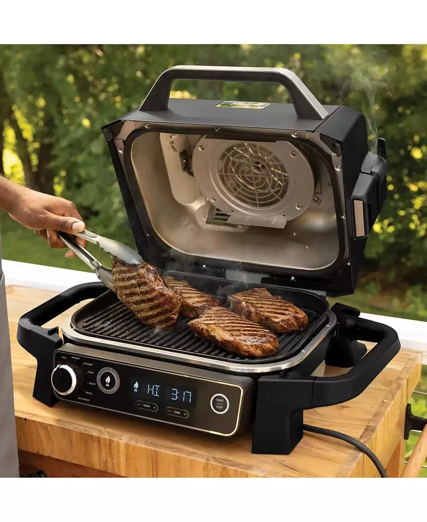 商品Ninja|Woodfire Outdoor Grill & Smoker, 7-in-1 Master Grill, BBQ Smoker and Air Fryer with Woodfire Technology - OG701,价格¥2820,第5张图片详细描述