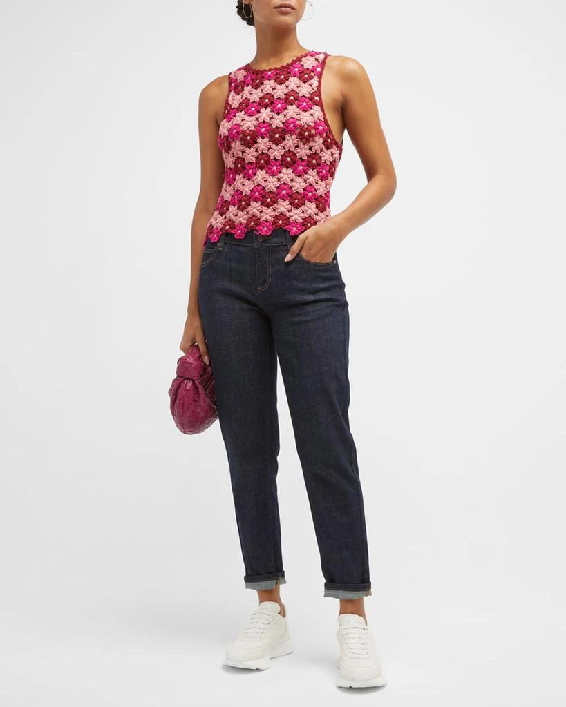 商品Alice + Olivia|Reva Flower Crochet Tank Top,价格¥1298,第3张图片详细描述