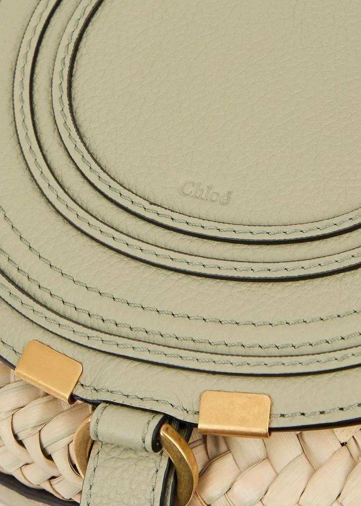 商品Chloé|Marcie raffia and leather saddle bag,价格¥6550,第3张图片详细描述