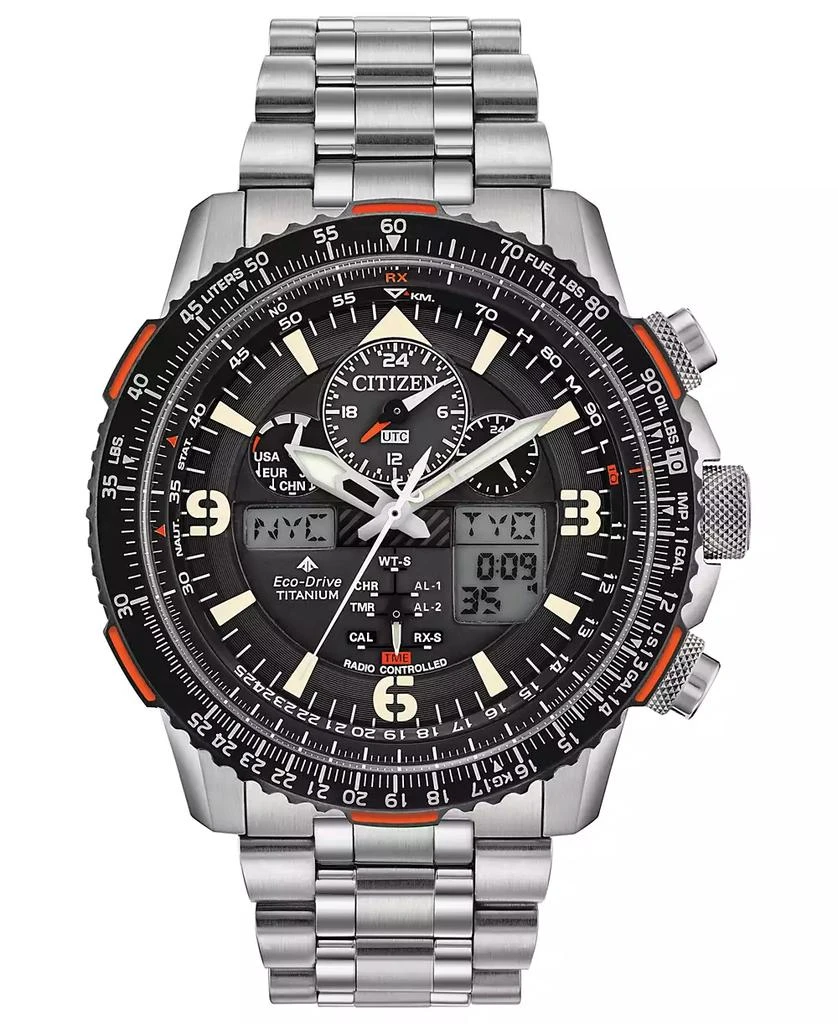 商品Citizen|Eco-Drive Men's Analog-Digital Promaster Skyhawk A-T Titanium Bracelet Watch 45mm,价格¥7232,第1张图片