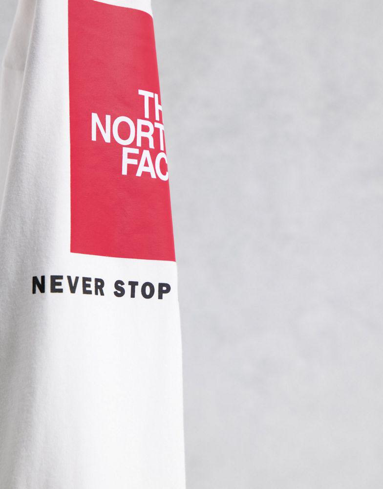 The North Face Red Box long sleeve t-shirt in white商品第4张图片规格展示