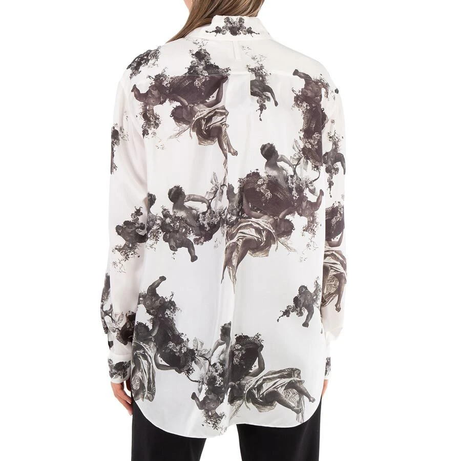 商品Burberry|Ladies Black Renaissance Carlota Long Sleeve Silk Blouse,价格¥1824,第3张图片详细描述