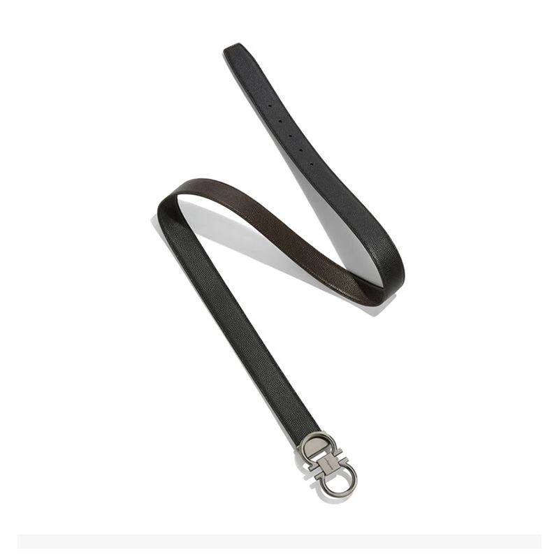 商品Salvatore Ferragamo|SALVATORE FERRAGAMO 菲拉格慕 男士黑色牛皮板扣式双面皮带腰带 67-9938-698949,价格¥4657,第9张图片详细描述
