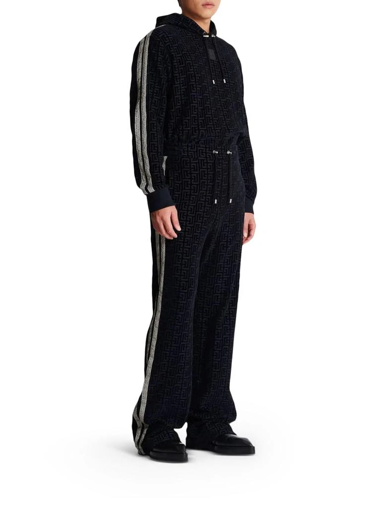 商品Balmain|VELVET MONOGRAM PYJAMA PANTS,价格¥10141,第3张图片详细描述