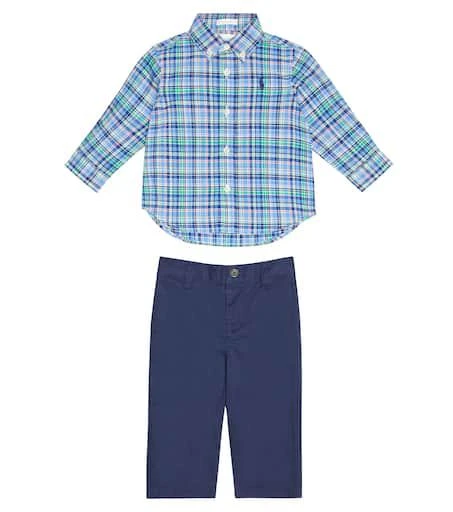 商品Ralph Lauren|婴幼儿 — 棉质衬衫与裤装套装,价格¥773,第1张图片