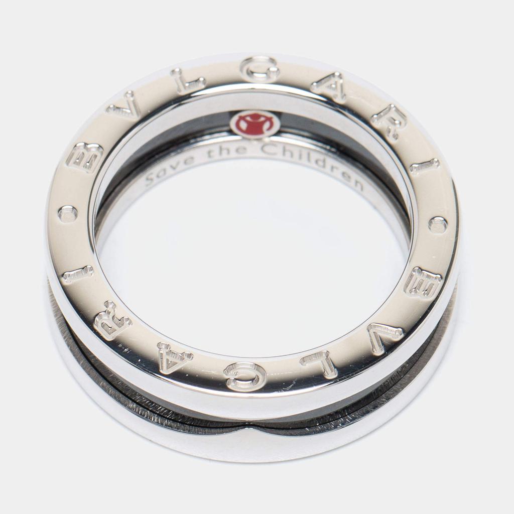 Bvlgari B-zero1 Save the Children Sterling Silver Ceramic Ring Size 53商品第3张图片规格展示