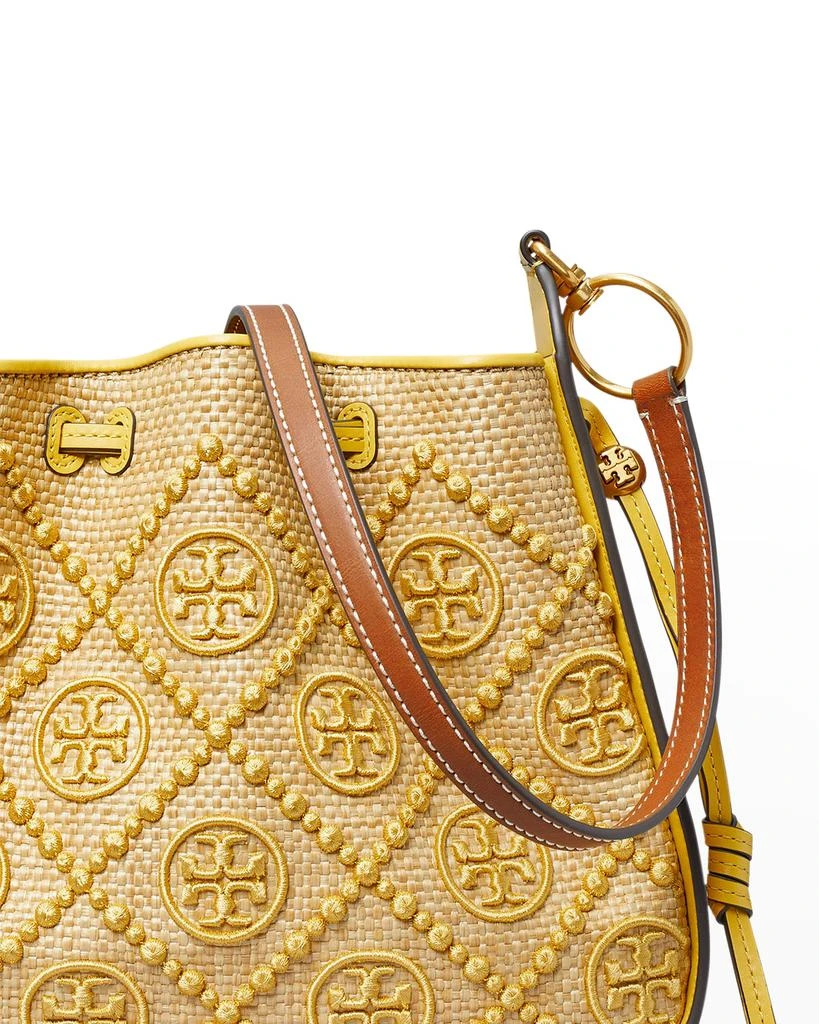 商品Tory Burch|T Monogram Bell Straw Shoulder Bag,价格¥2225,第4张图片详细描述