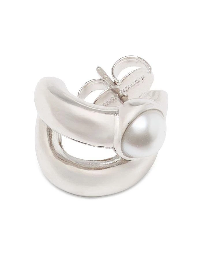 商品Kate Spade|Keep Sparkling Imitation Pearl Double Huggie Hoop Earrings,价格¥573,第3张图片详细描述