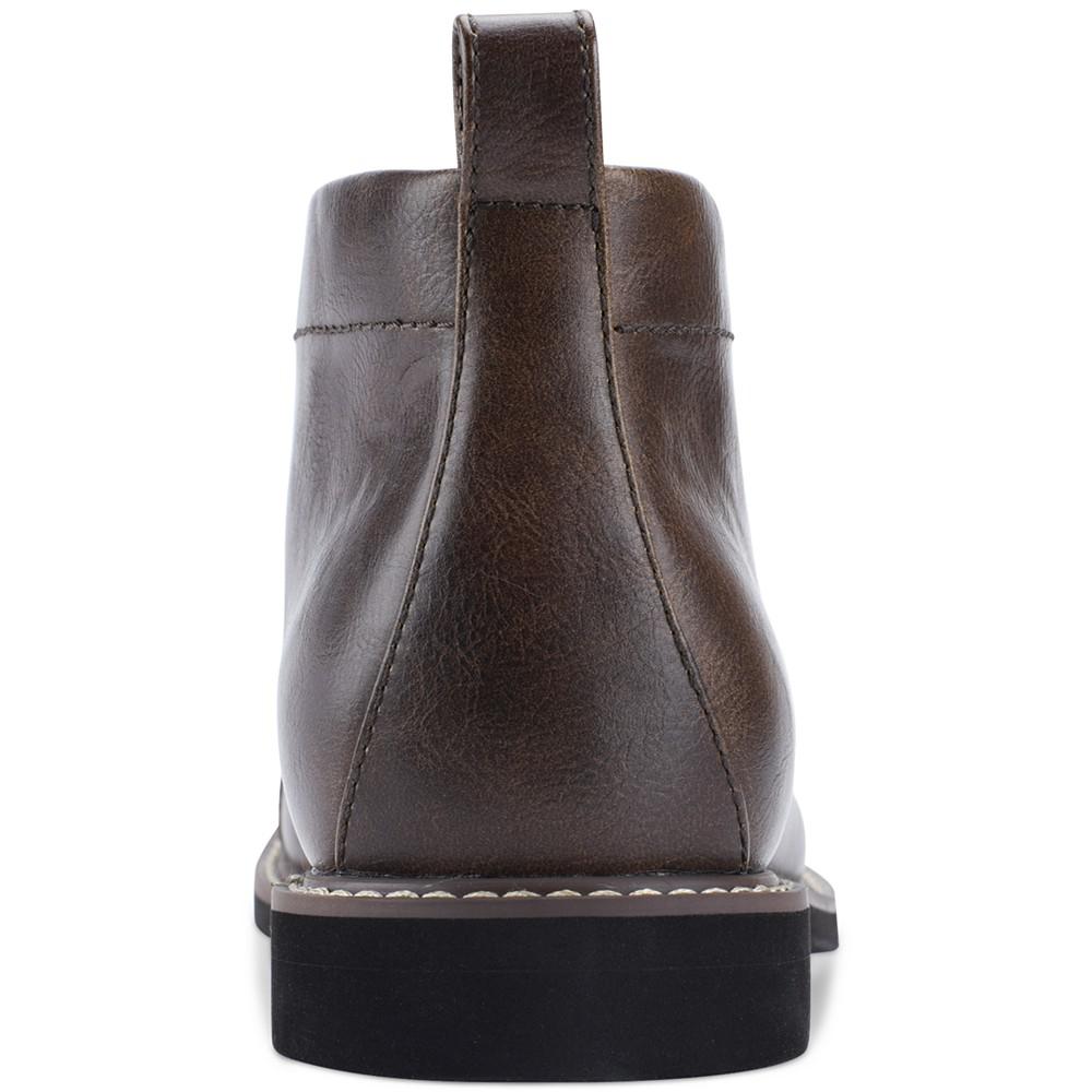 Men's Gibby Faux-Leather Cap-Toe Chukka Boots商品第4张图片规格展示