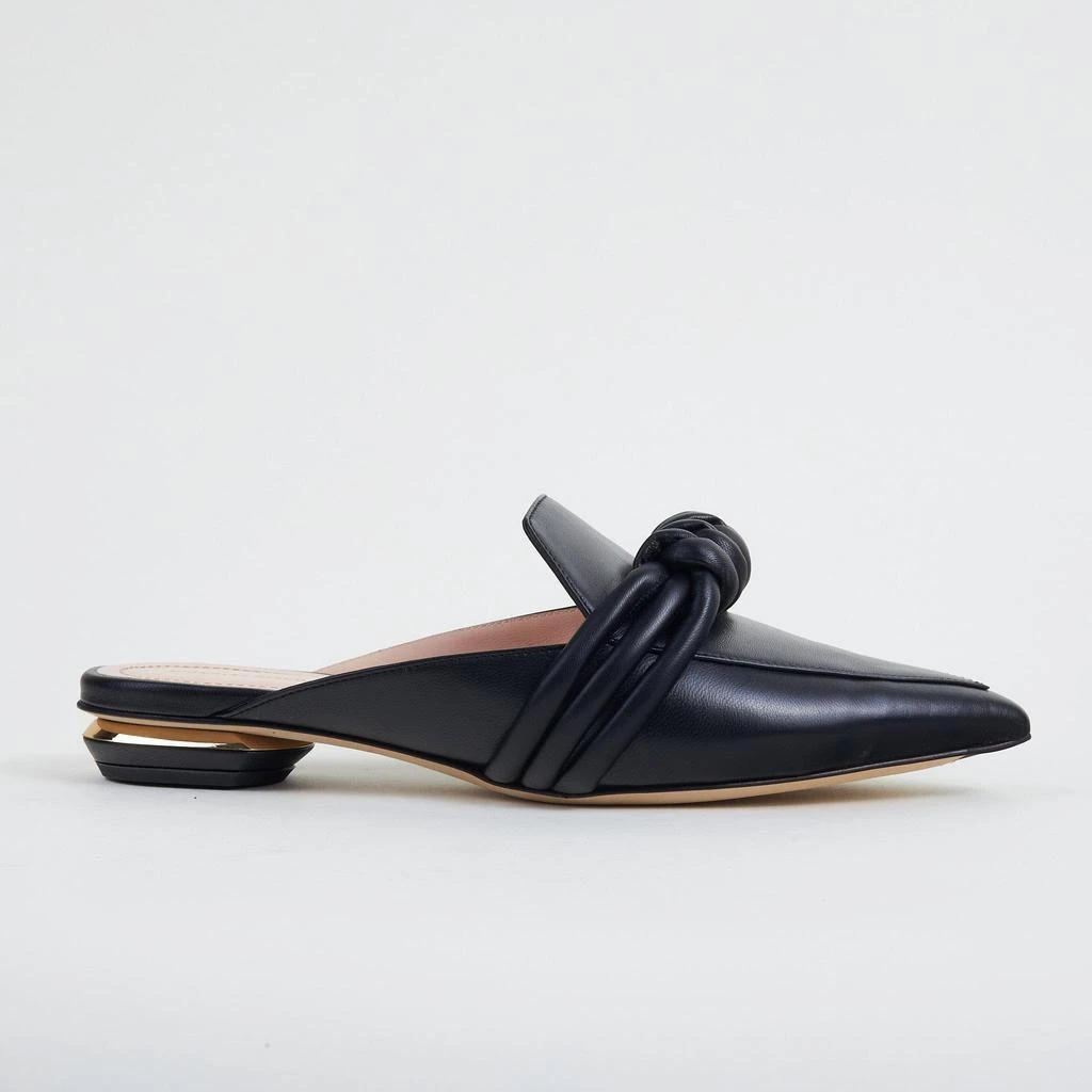 商品Nicholas Kirkwood|Nicholas Kirkwood Women's Beya Knot Black Flats,价格¥3753,第1张图片