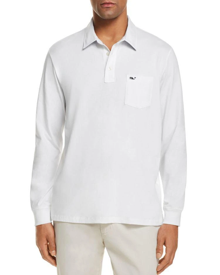 商品Vineyard Vines|Jersey Long Sleeve Pocket Polo Shirt,价格¥467,第1张图片