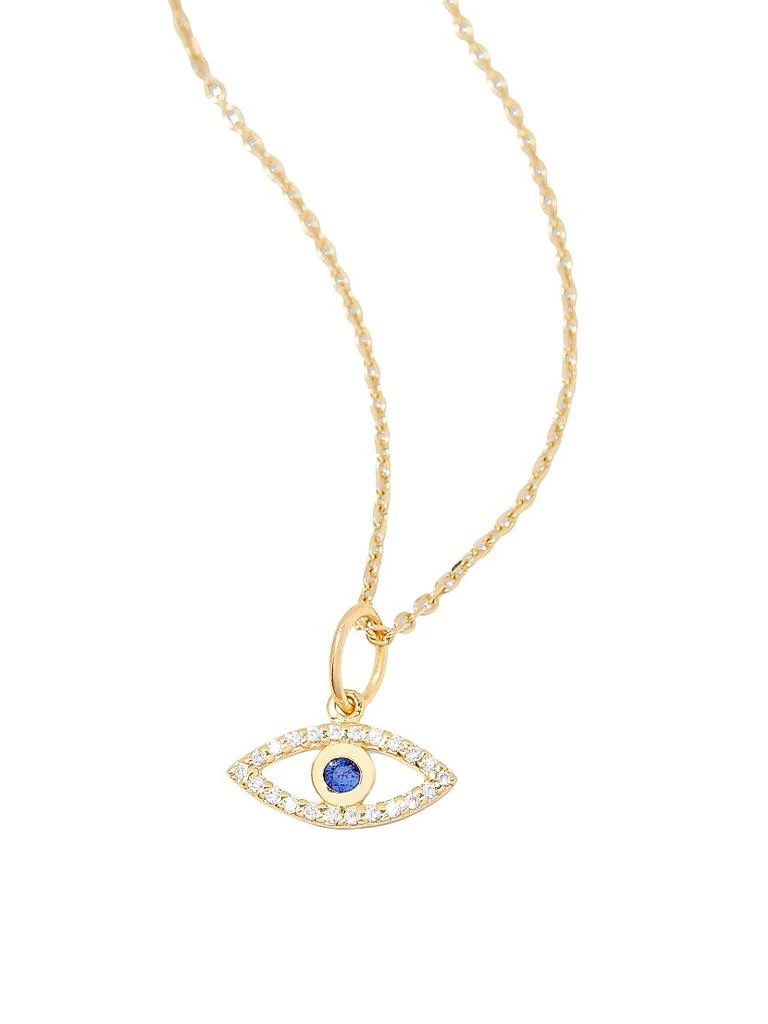 商品brook & york|Adeline Evil Eye 14K-Gold Vermeil & White Topaz Pendant Necklace,价格¥812,第3张图片详细描述