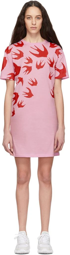 商品Alexander McQueen|Pink Swallow Dress 连身裙,价格¥1352,第1张图片