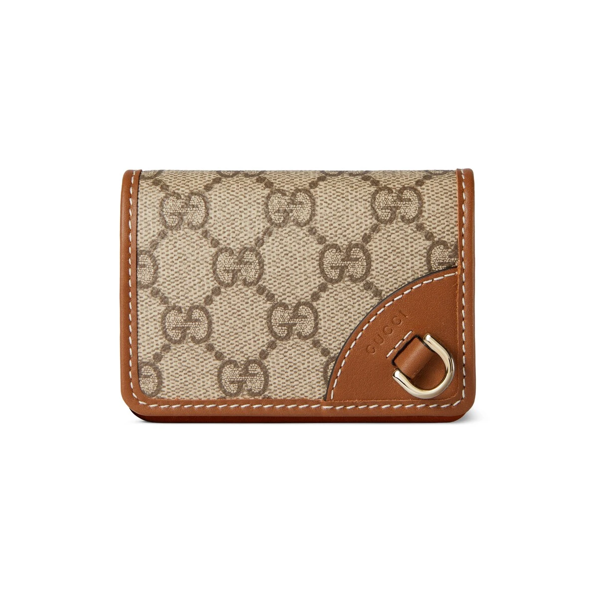商品Gucci|【预售】 古驰 24秋冬 女士 卡包 GG EMBLEM系列卡片夹 820695 FAD6L 9758,价格¥3237,第1张图片