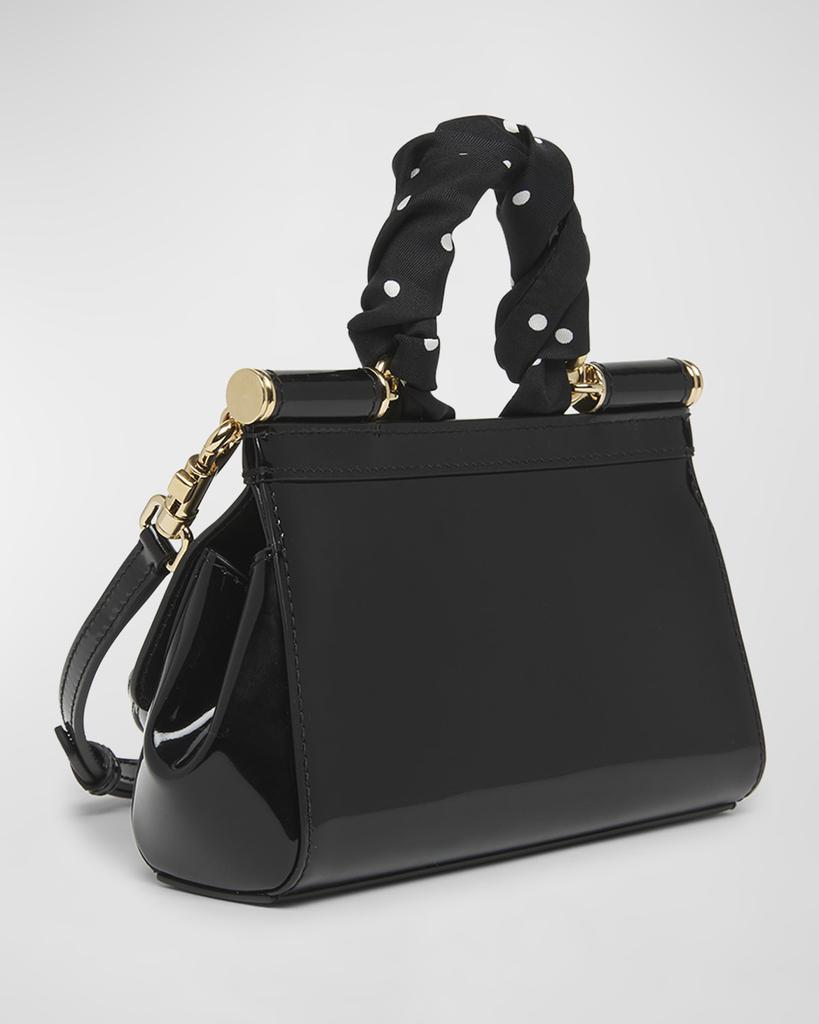 Shop Sicily East-West Top-Handle Bag with Polka-Dot Scarf on