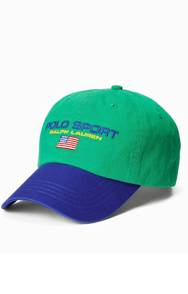 商品Ralph Lauren|Polo Sport Chino Ball Cap - Cruise Green/Royal Blue,价格¥337,第1张图片