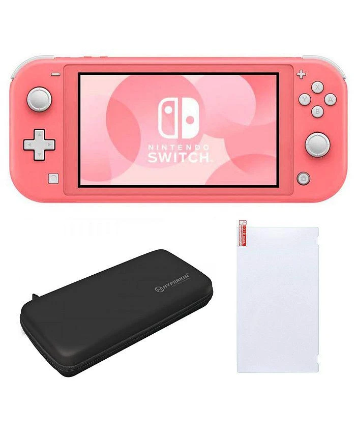 商品Nintendo|Switch Lite in Coral with Screen Protector and Case,价格¥2254,第1张图片