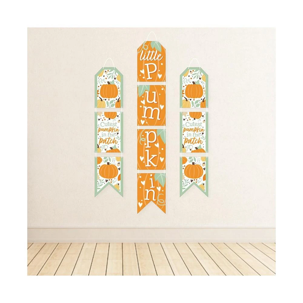 商品Big Dot of Happiness|Little Pumpkin - Hanging Vertical Paper Door Banners - Fall Birthday Party or Baby Shower Wall Decoration Kit - Indoor Door Decor,价格¥157,第3张图片详细描述