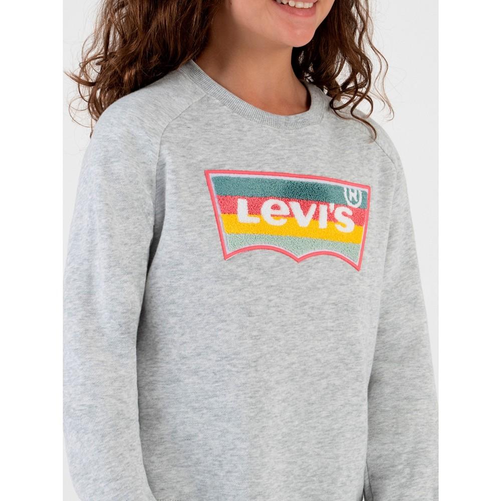 Girl Levi's Chenille Logo Crewneck Sweatshirt商品第3张图片规格展示
