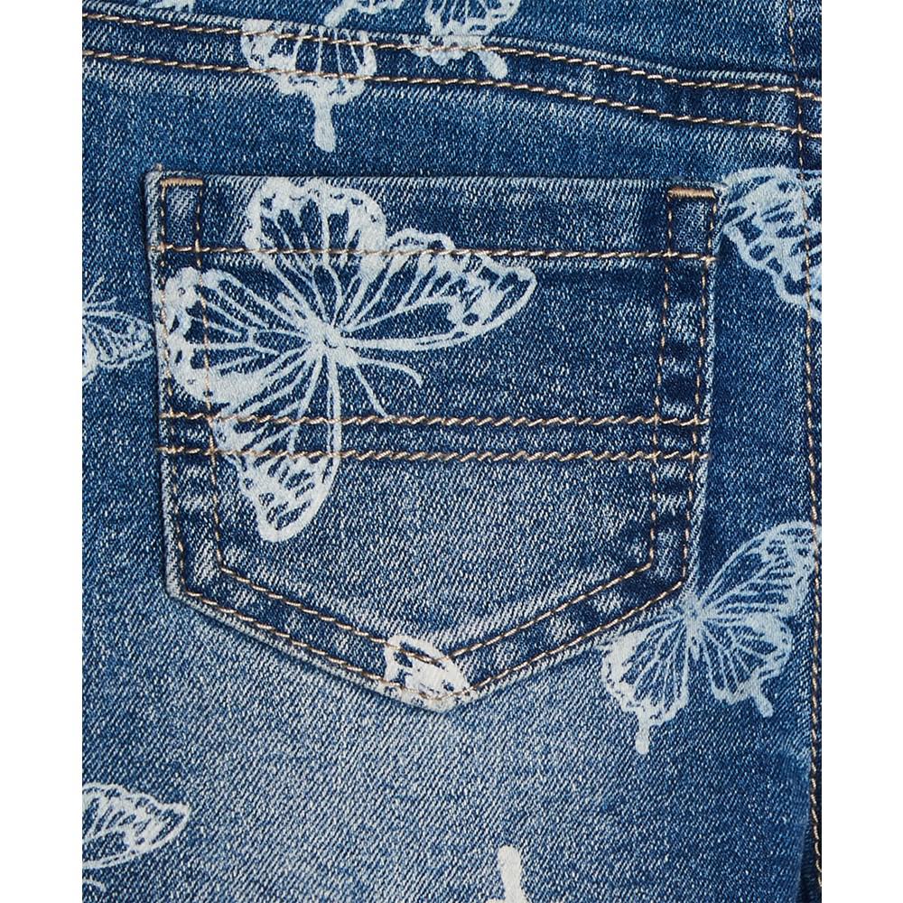 Little Girls All Over Print Denim Shorts商品第5张图片规格展示