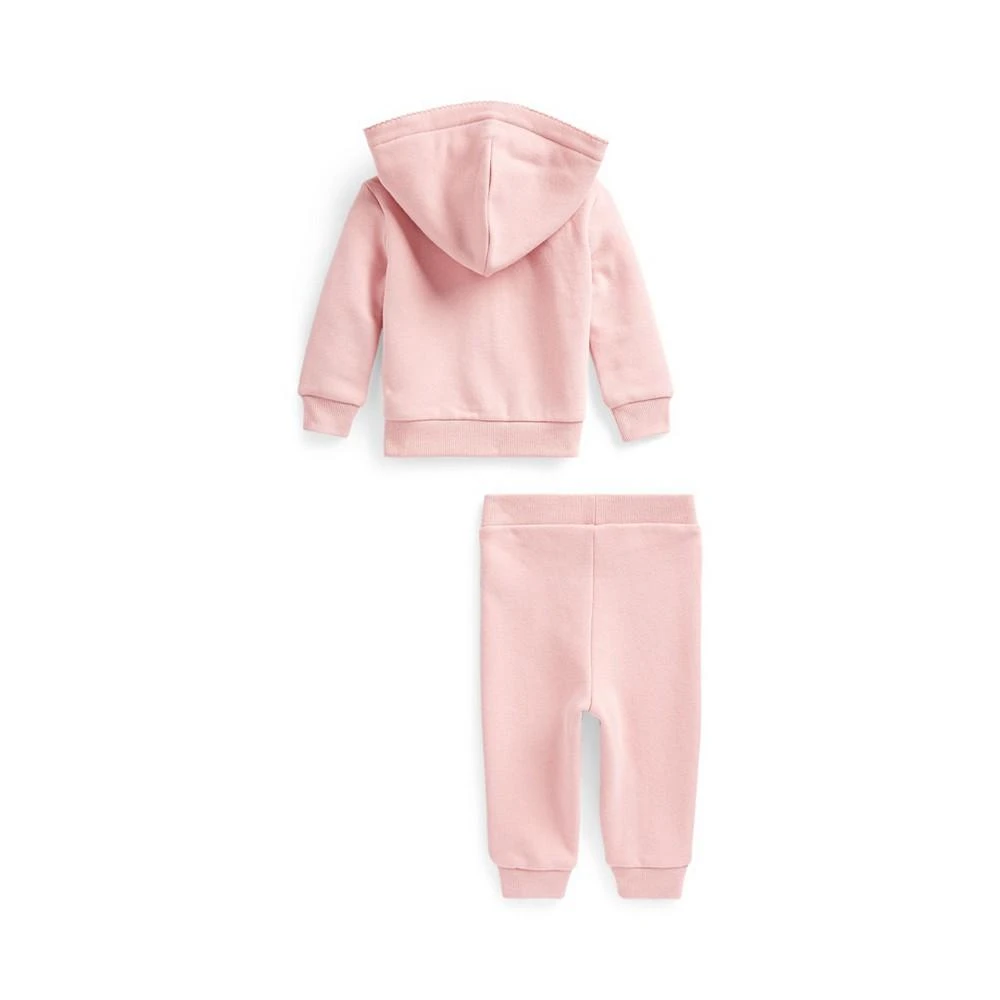 商品Ralph Lauren|Baby Girls Fleece Full-Zip Hoodie and Pants Set,价格¥185,第2张图片详细描述