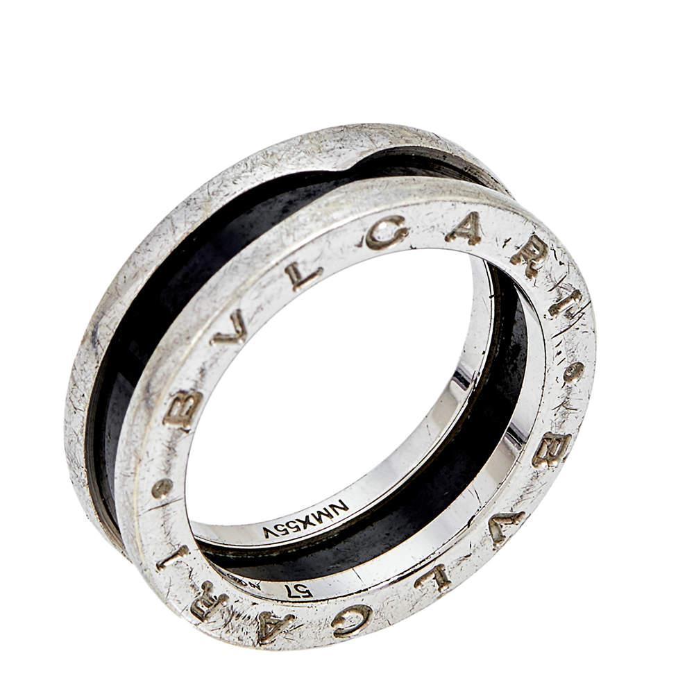 商品[二手商品] BVLGARI|Bvlgari B-zero1 Save the Children Sterling Silver Ceramic Ring EU 57,价格¥1801,第1张图片