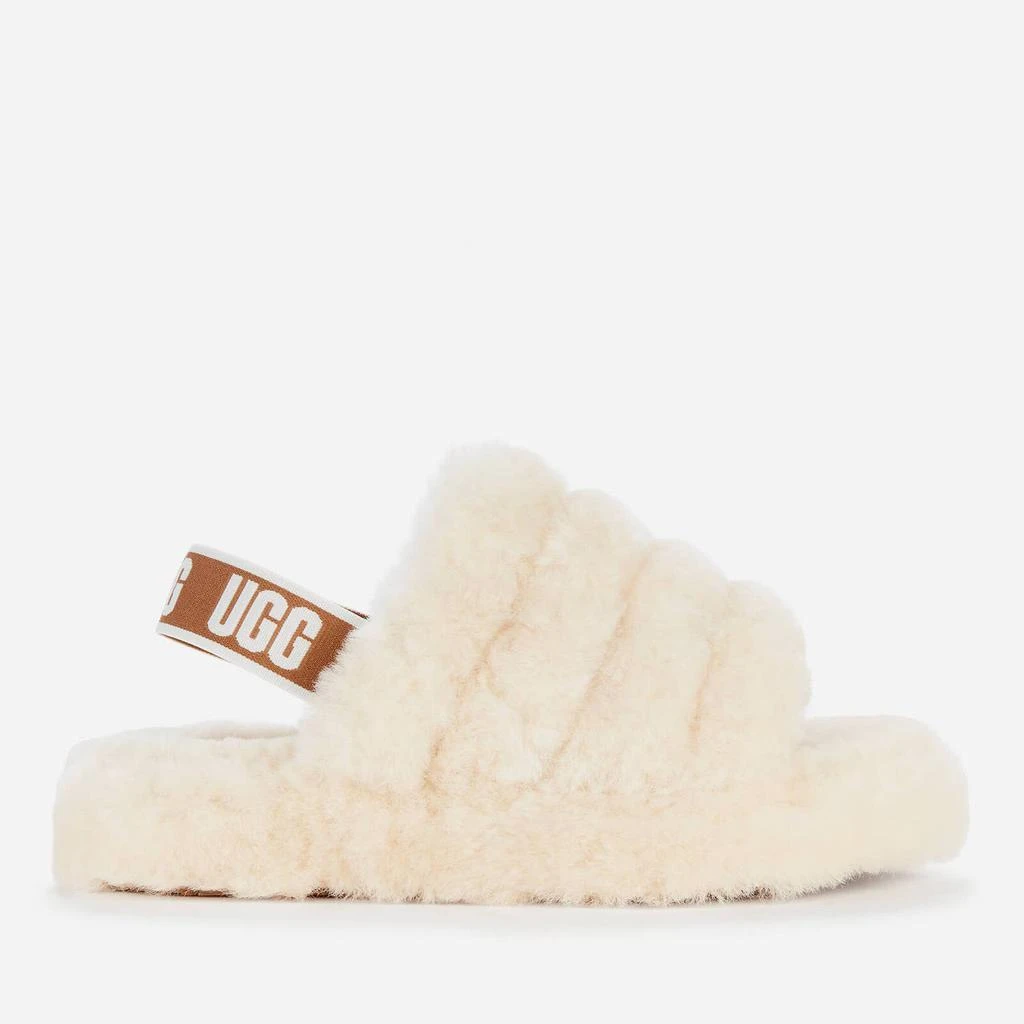 商品UGG|UGG Kids' Fluff Yeah Slide Slippers - Natural,价格¥326,第1张图片