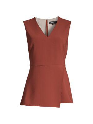 Solid-Hued Asymmetric Peplum Top商品第3张图片规格展示