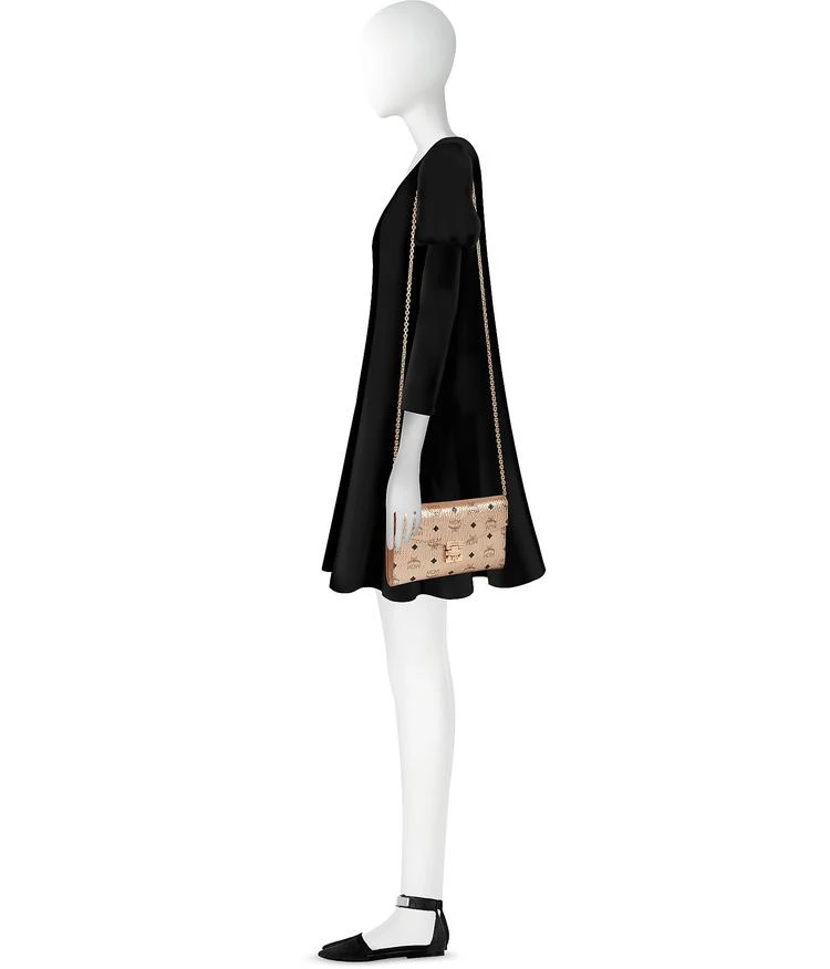 商品MCM|MCM Champagne Gold Patricia Visetos Large Wallet Crossbody Bag,价格¥4959,第3张图片详细描述