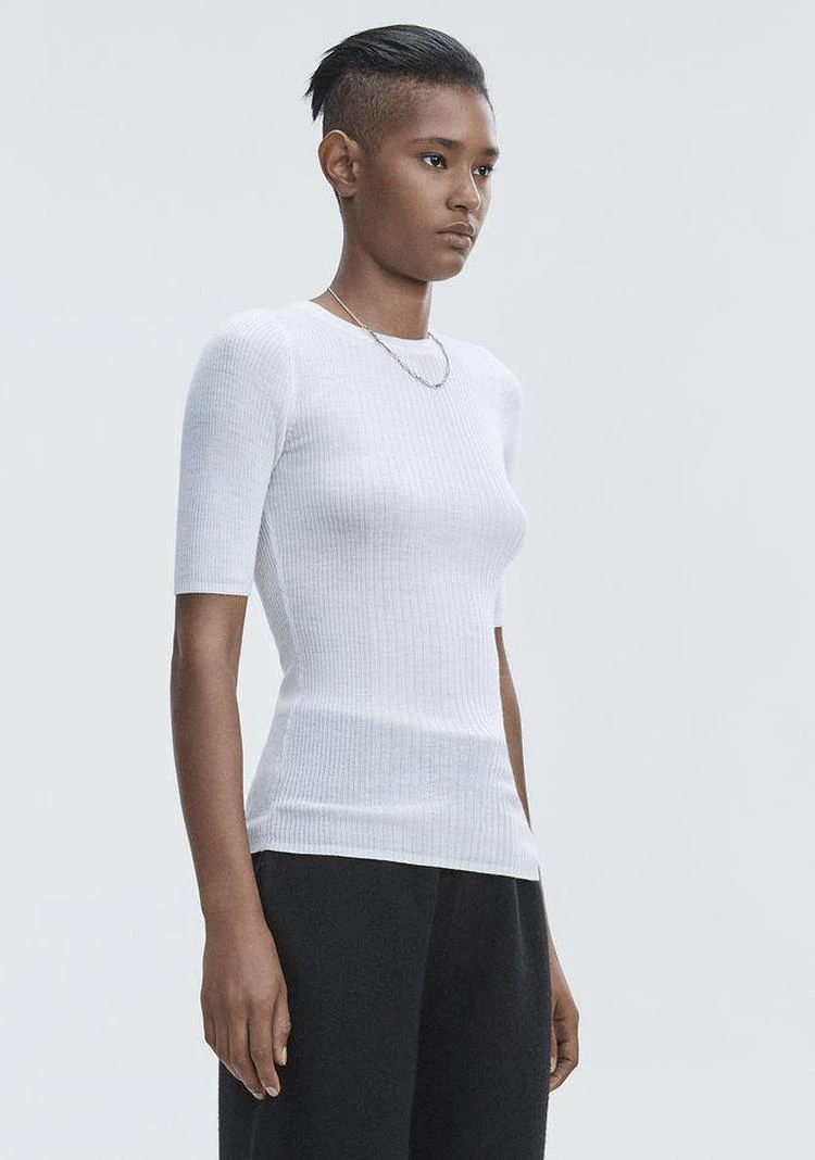 商品Alexander Wang|RIB SHORT SLEEVE TEE,价格¥829,第5张图片详细描述