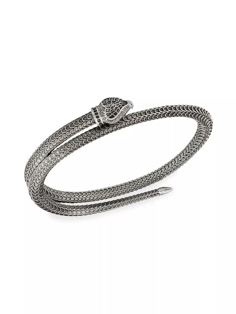 商品Gucci|GGard Snake Motif Sterling Silver Bracelet,价格¥6320,第1张图片