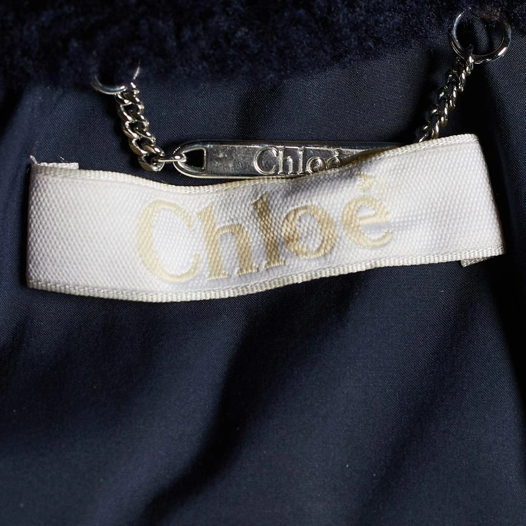 商品[二手商品] Chloé|Chloe Dark Navy Synthetic Detachable Fur Hoodie Puffer Coat M,价格¥1270,第4张图片详细描述