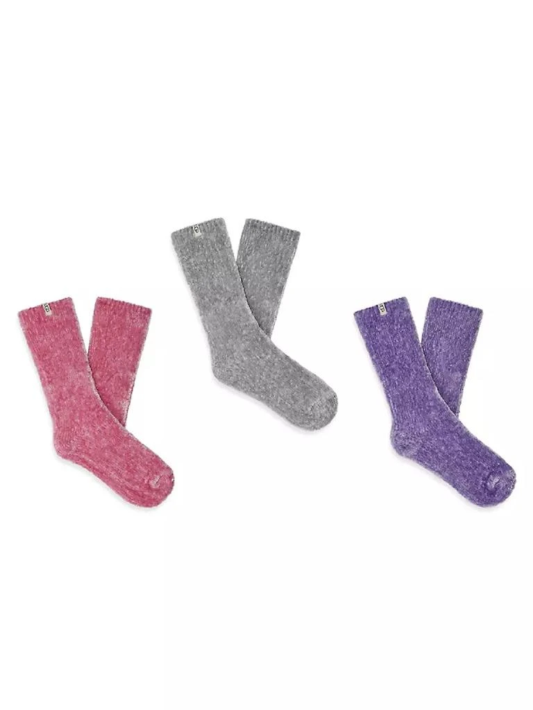 商品UGG|3-Pack Leda Sparkle Crew Socks,价格¥334,第1张图片详细描述