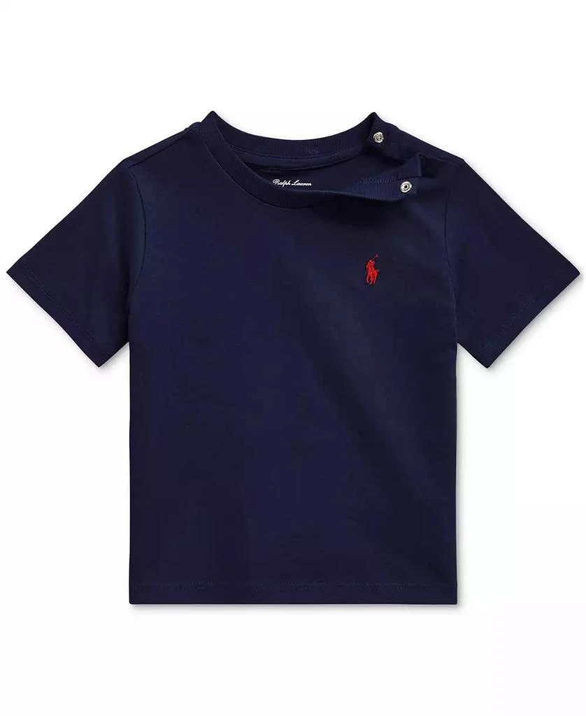 商品Ralph Lauren|Baby Boys Cotton Crewneck Embroidered Pony T-Shirt,价格¥149,第1张图片