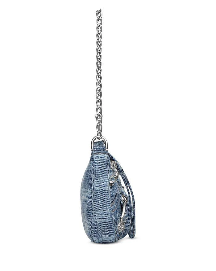 商品Balenciaga|Le Cagole BB Monogram Bleached Denim Mini Chain Purse,价格¥10544,第3张图片详细描述