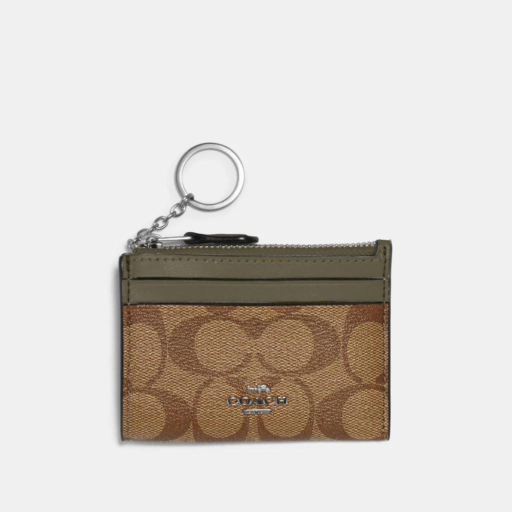 商品Coach|Coach Outlet Mini Skinny Id Case In Signature Canvas,价格¥315,第1张图片