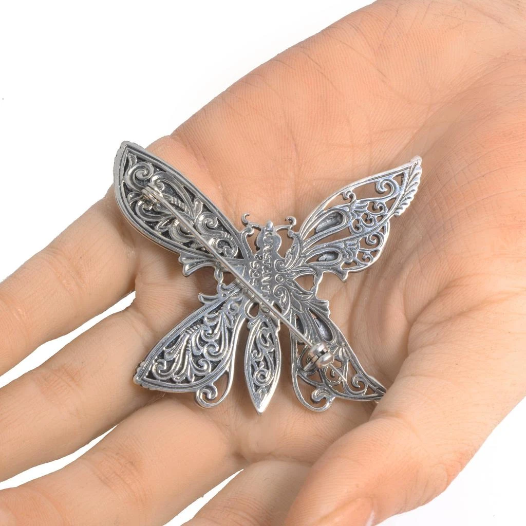商品Konstantino|Konstantino Sterling Silver And Hematite Butterfly Brooch KAKJ4-131-420,价格¥2398,第2张图片详细描述