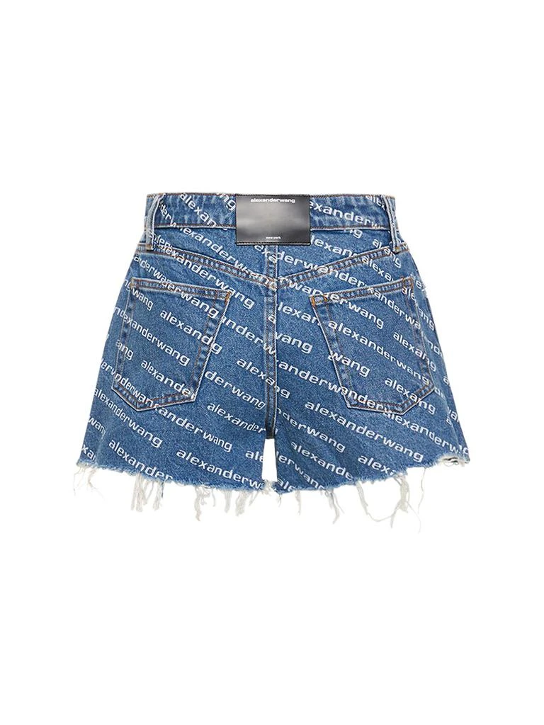 商品Alexander Wang|Bite Logo Cotton Denim Shorts,��价格¥2063,第2张图片详细描述