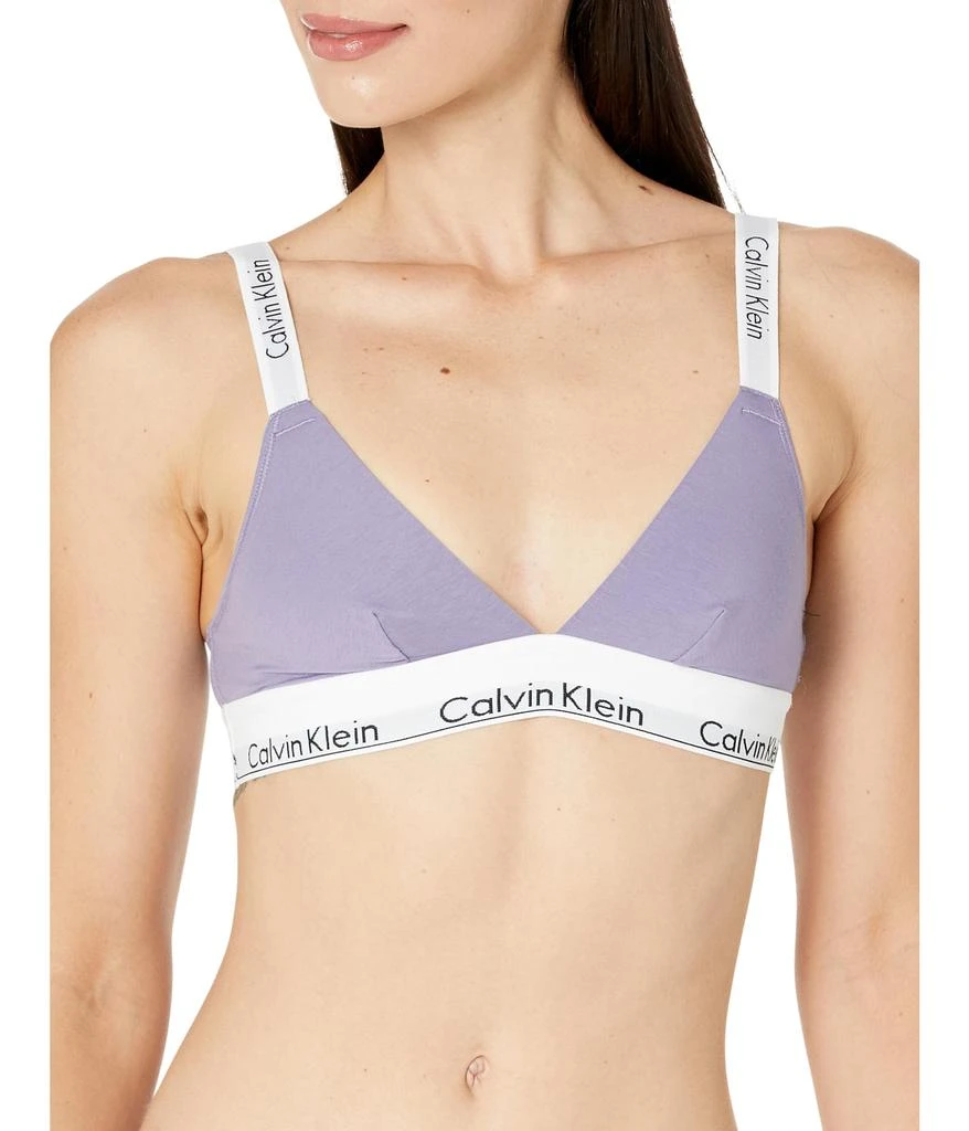 商品Calvin Klein|Modern Cotton Unlined Bralette (Cross-Back),价格¥190,第1张图片