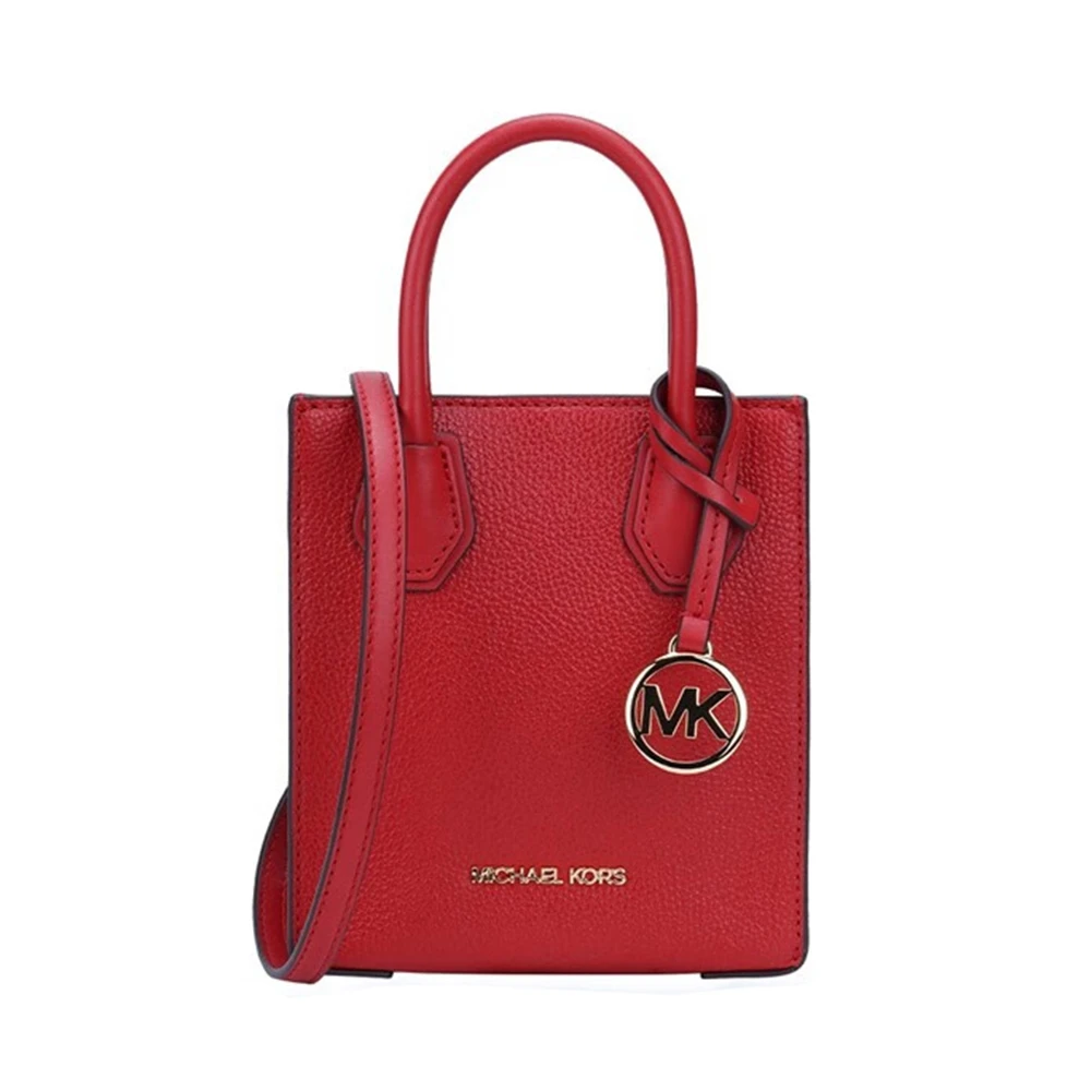 商品[国内直发] Michael Kors|MICHAEL KORS 女士红色皮革小号手提单肩斜挎包MERCER 35S1GM9T0L-FLAME,价格¥863,第1张图片