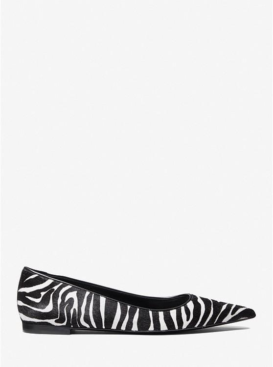 Agnes Zebra Print Calf Hair Flat商品第2张图片规格展示