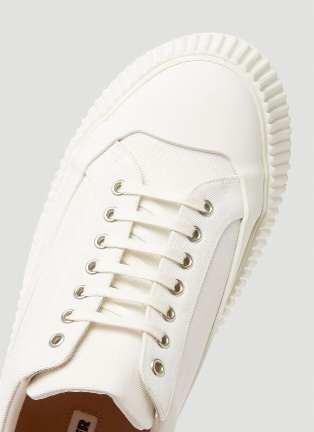 商品Jil Sander|Recycled Canvas Platform Sneakers in White,价格¥4532,第7张图片详细描述