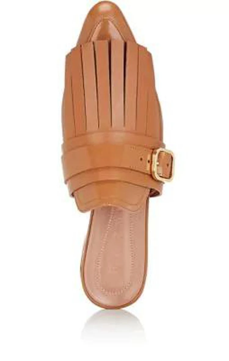 商品Marni|Fringed Spazzolato Leather Mules,价格¥2821,第4张图片详细描述