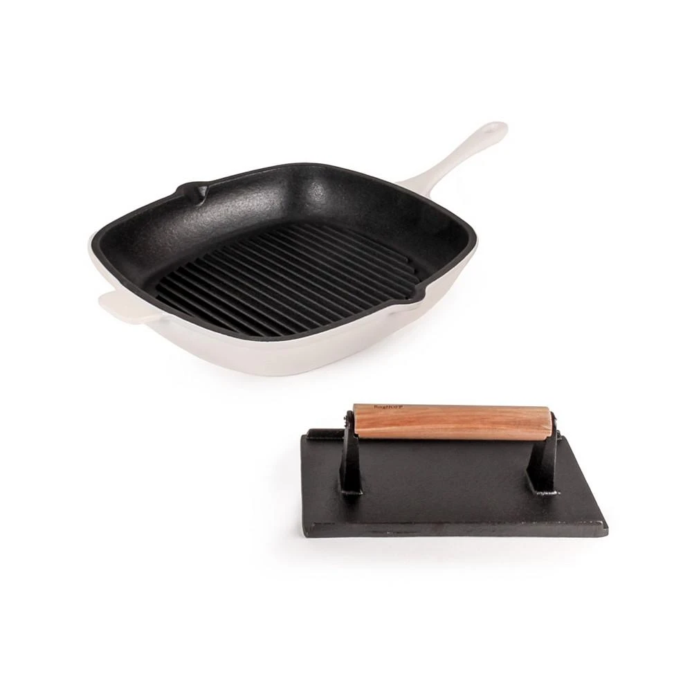 商品BergHOFF|Neo Enameled Cast Iron 2 Piece Grill Pan and Steak Press Set,价格¥1355,第1张图片