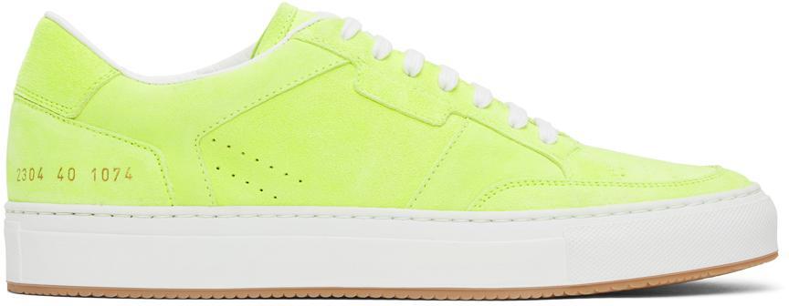 商品Common Projects|Yellow Suede Zeus Prototype Low Sneakers,价格¥3632,第1张图片