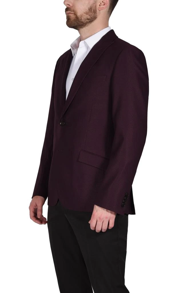 Burgundy Peak Lapel Slim Fit Blazer 商品