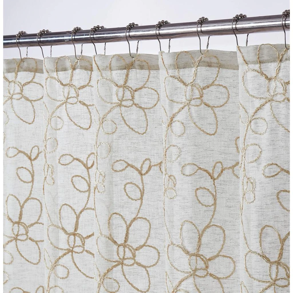 商品Dainty Home|Shower Curtain With Chenille Embroidery,价格¥303,第2张图片详细描述