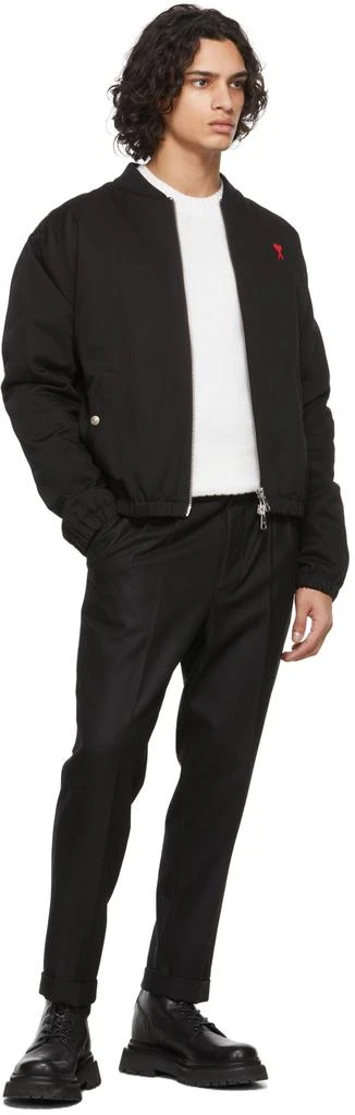 商品AMI|Black Zip-Up Ami de Cœur Bomber,价格¥3626,第4张图片详细描述